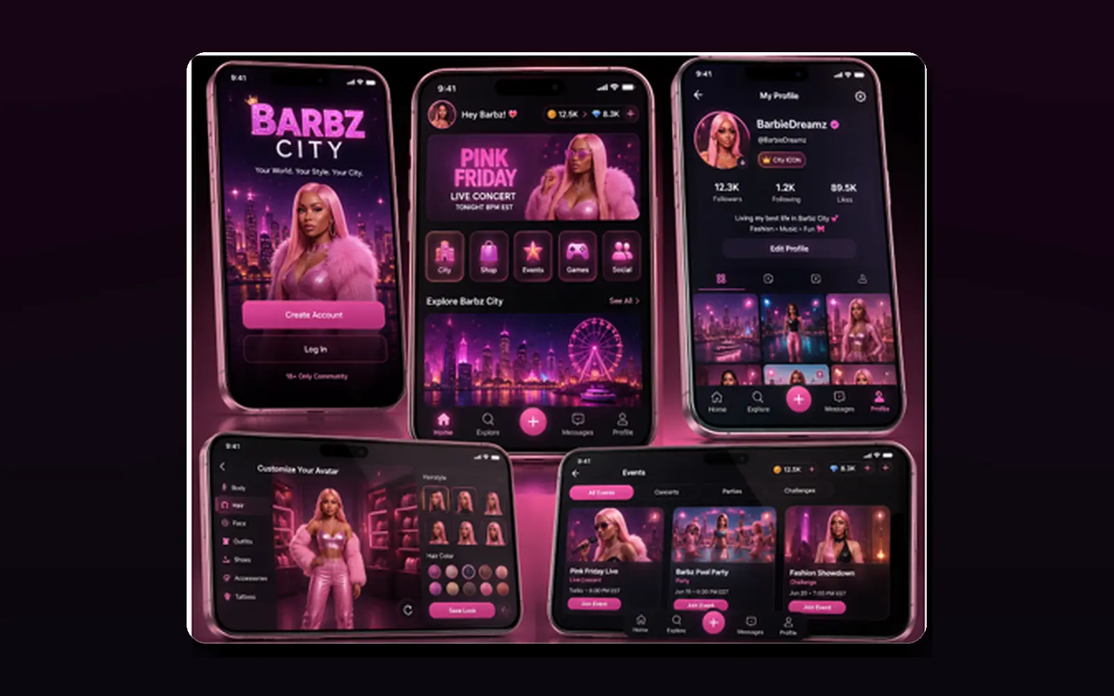 WUNITY mobile application interface