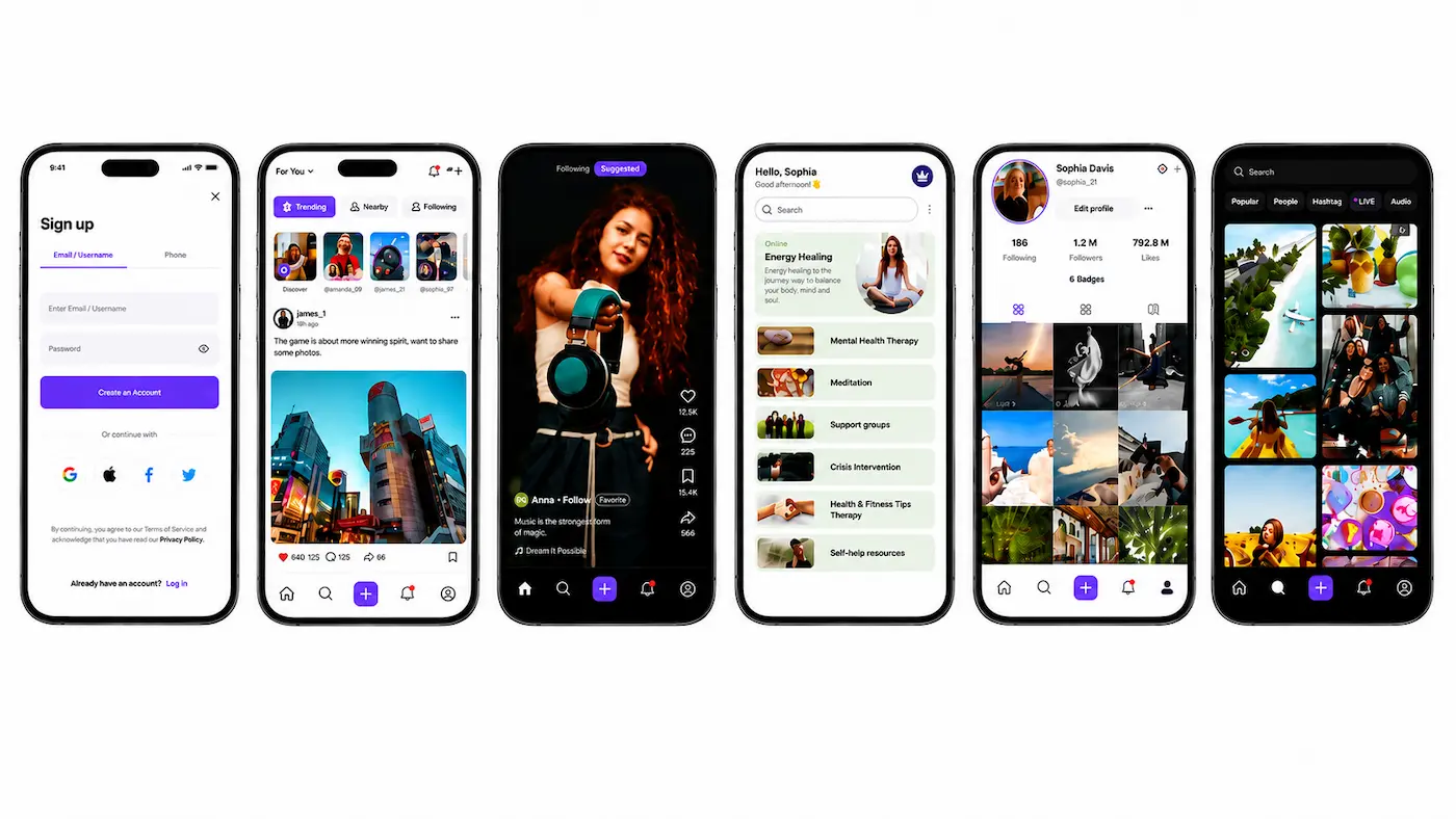WUNITY mobile application interface