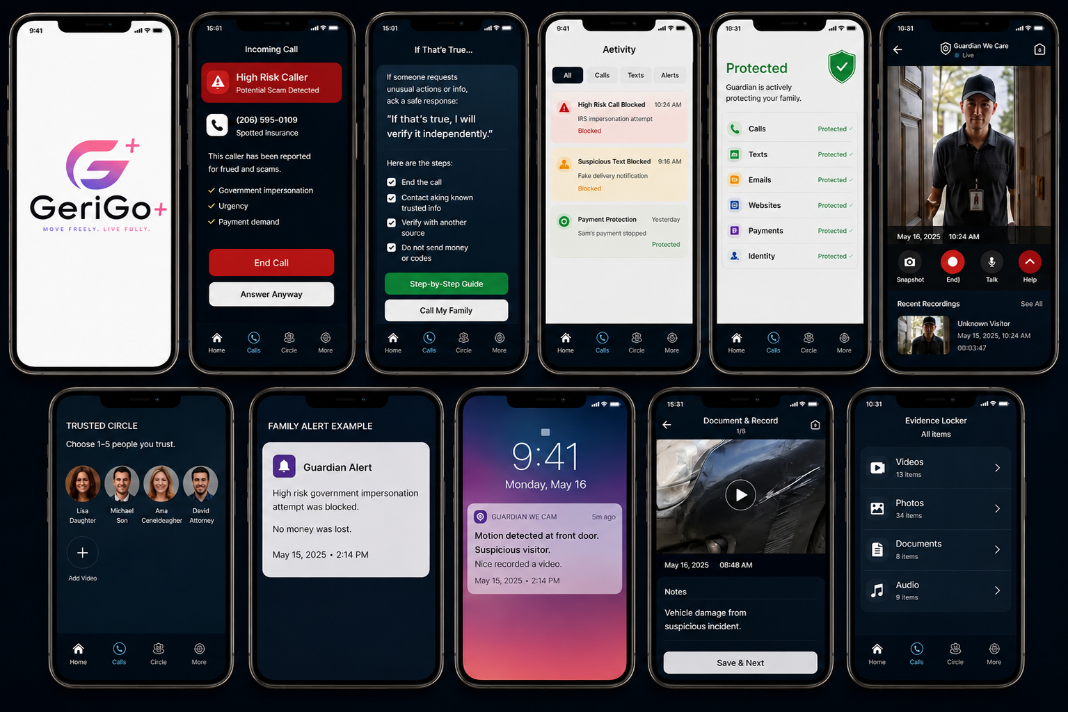 WUNITY mobile application interface