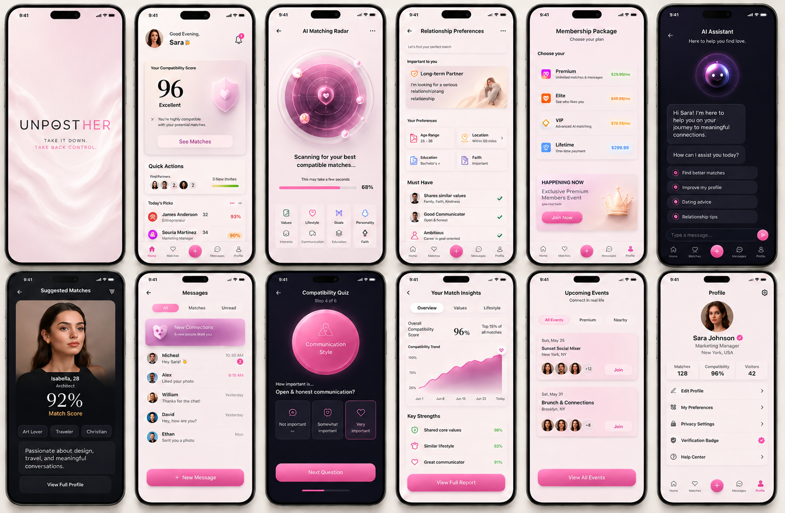 WUNITY mobile application interface